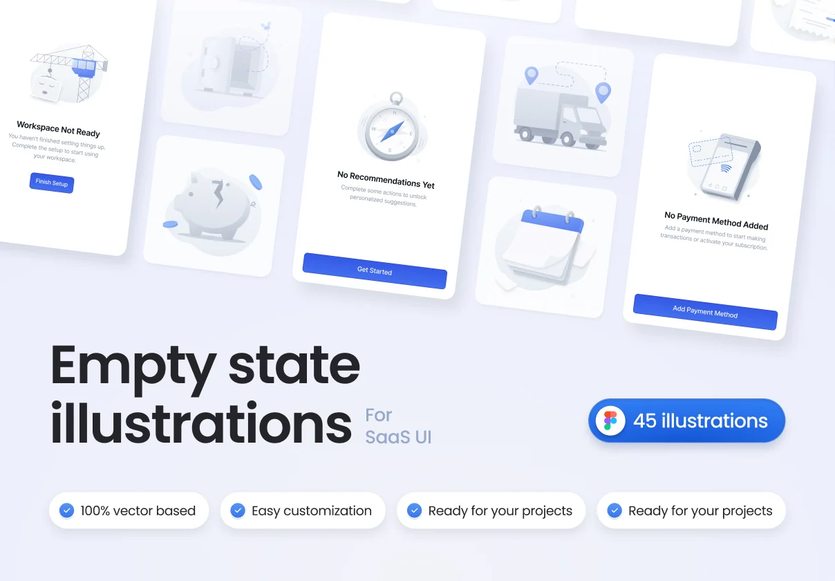 Empty State Illustrations for SaaS UI