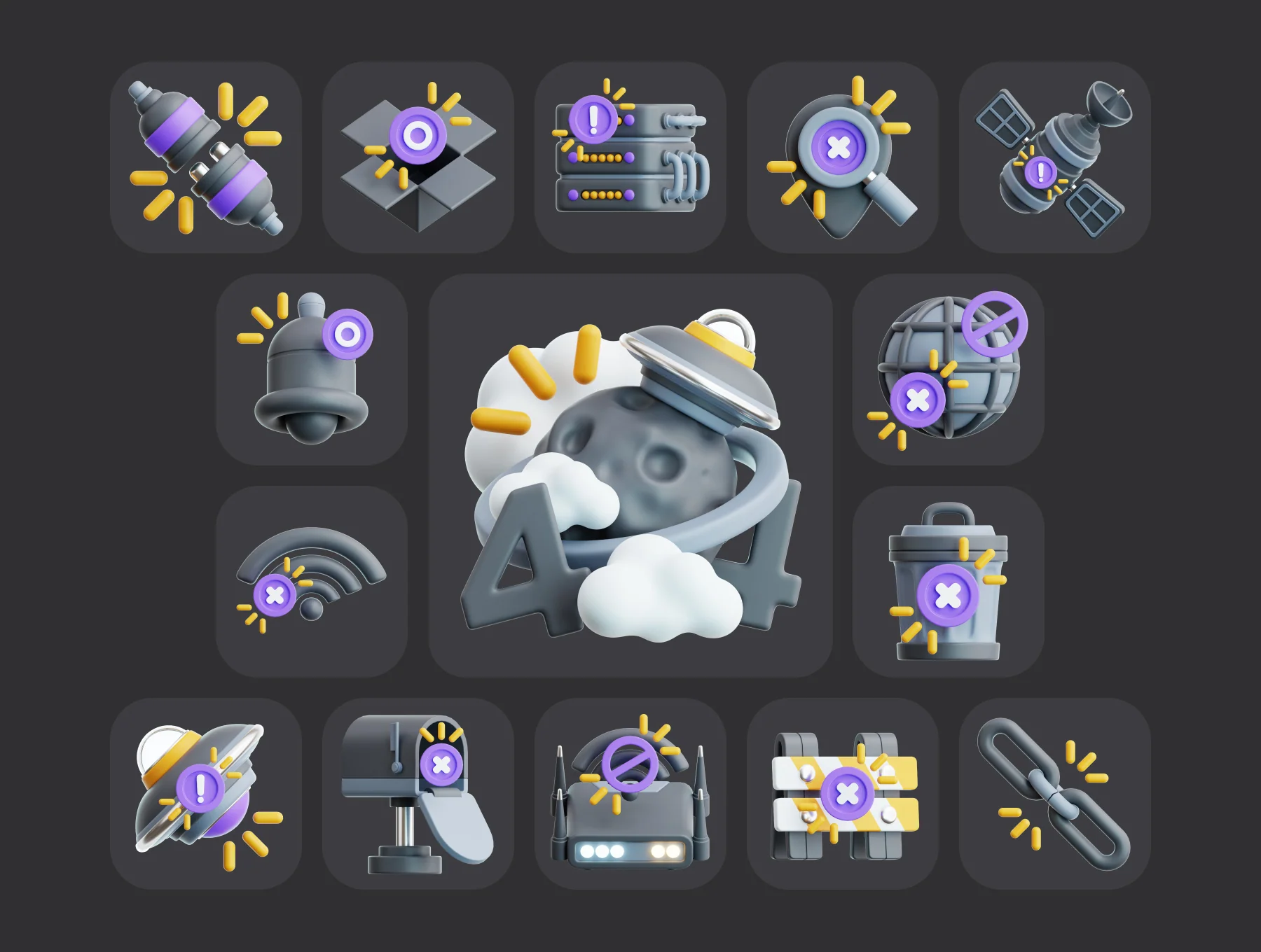 Empty States 3D Illustration Pack 6