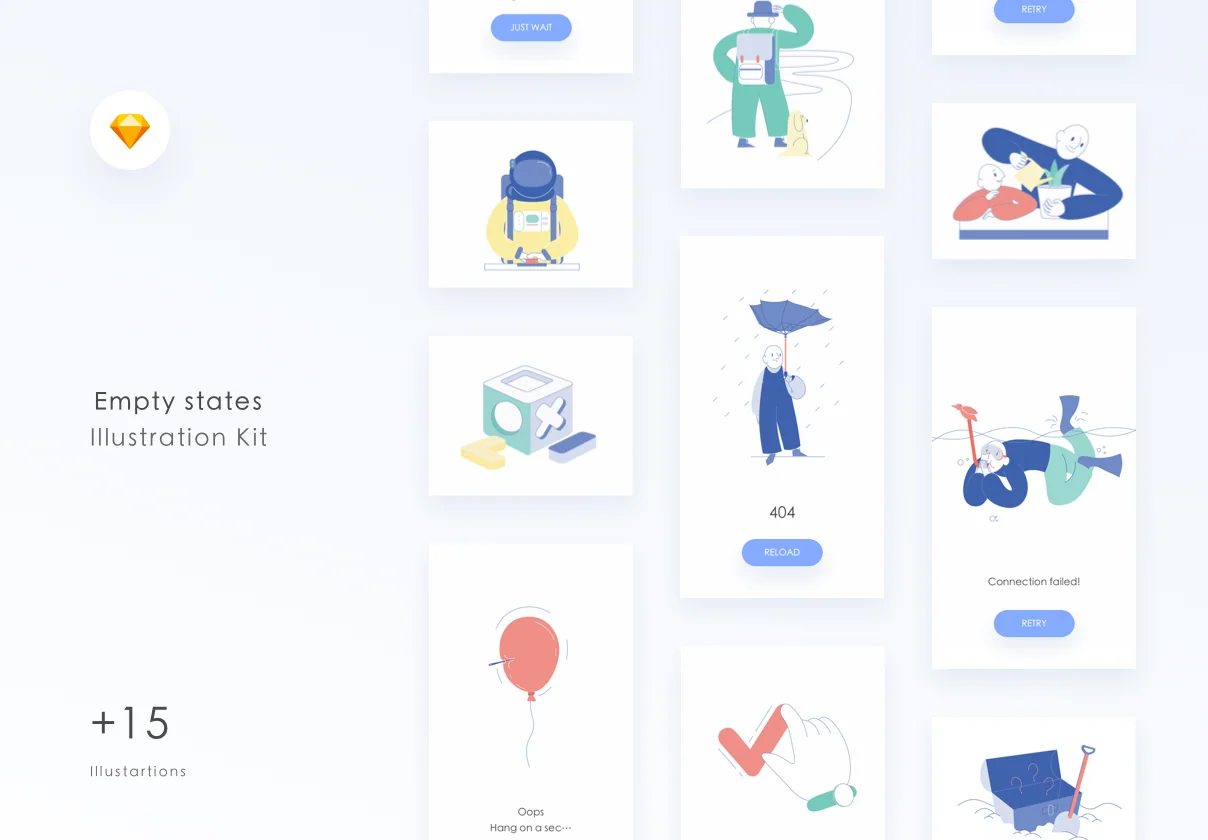 Empty States Illustrations Kit