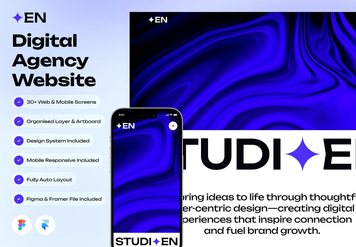 EN - Digital Agency Website Framer Template