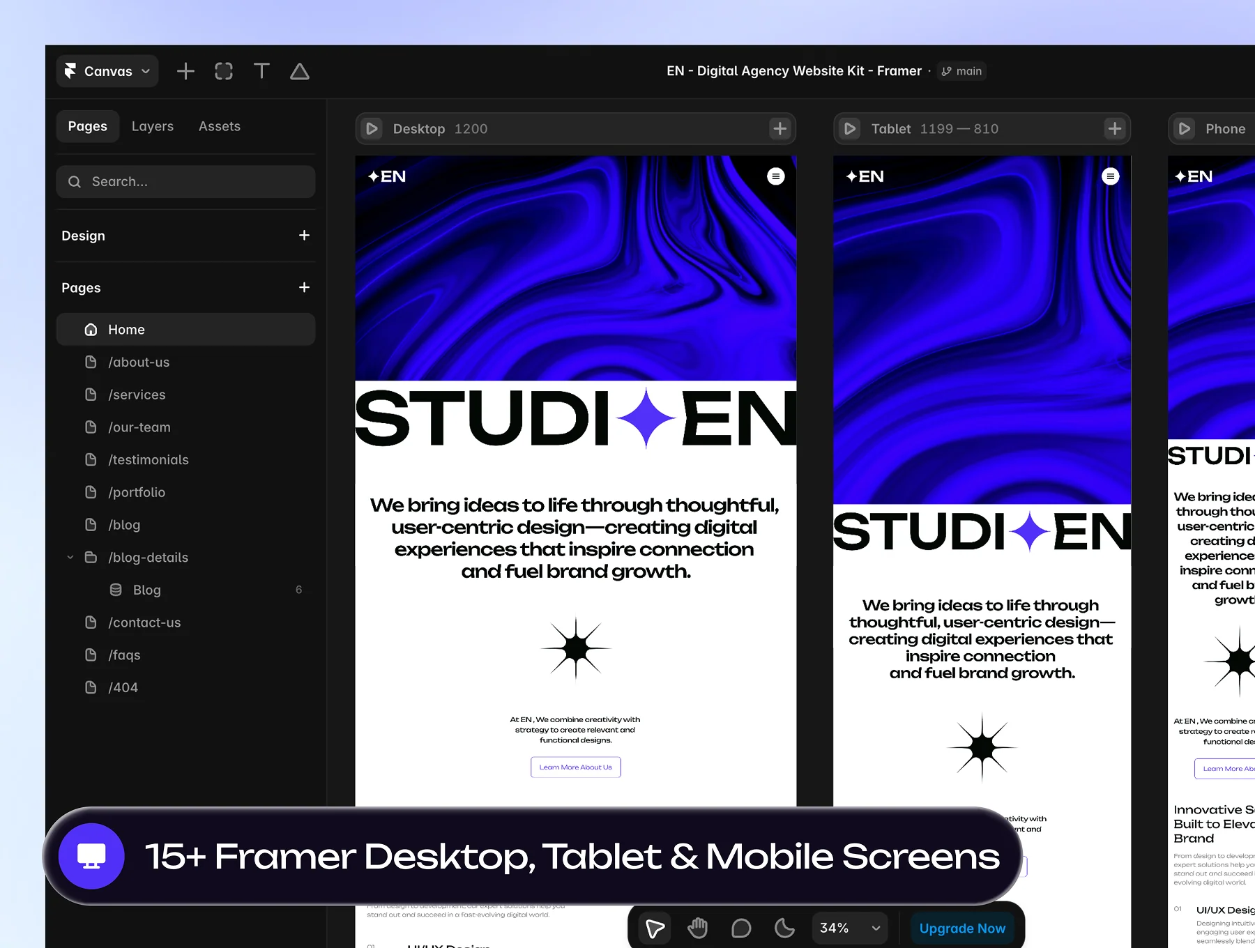 EN - Digital Agency Website Framer Template 8
