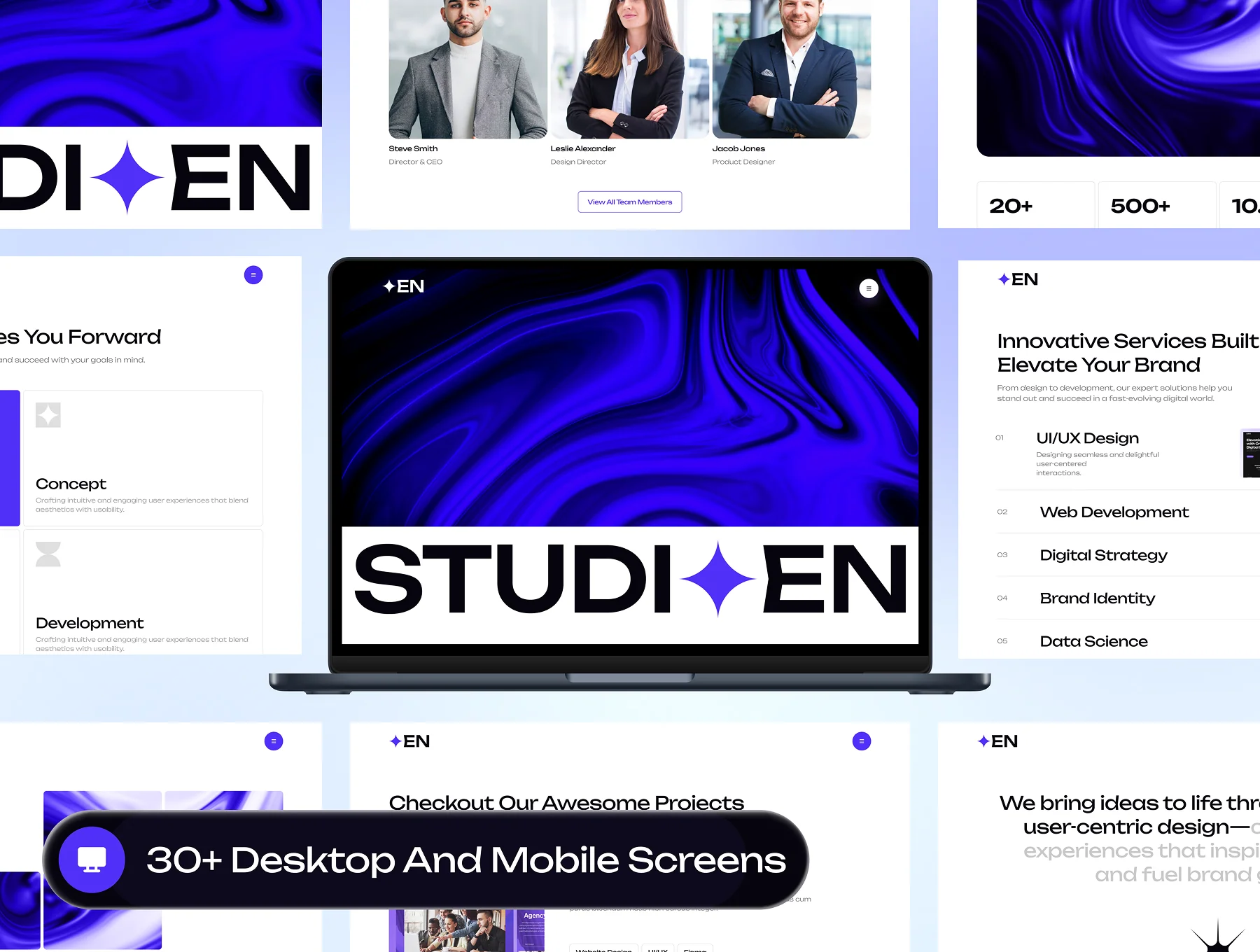 EN - Digital Agency Website UI Kit 3