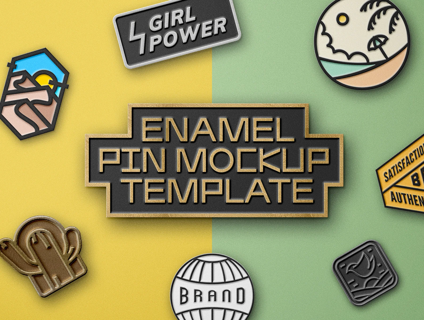 Enamel Pin Mockup