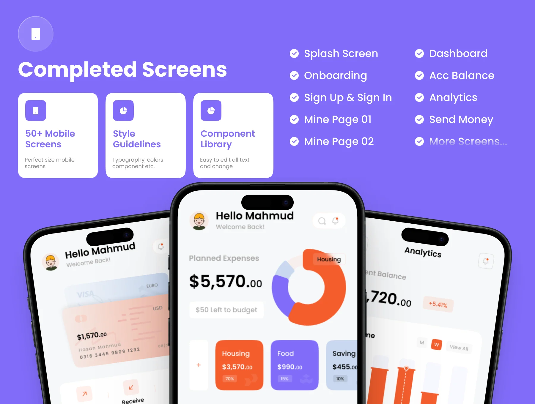 enbank - Finance Mobile App UI Kit 2