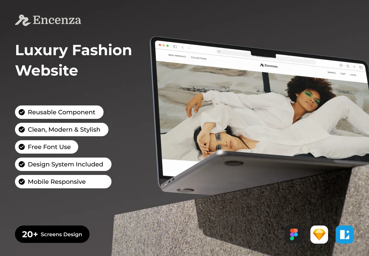 Encenza — Fashion E-Commerce Website UI Kit