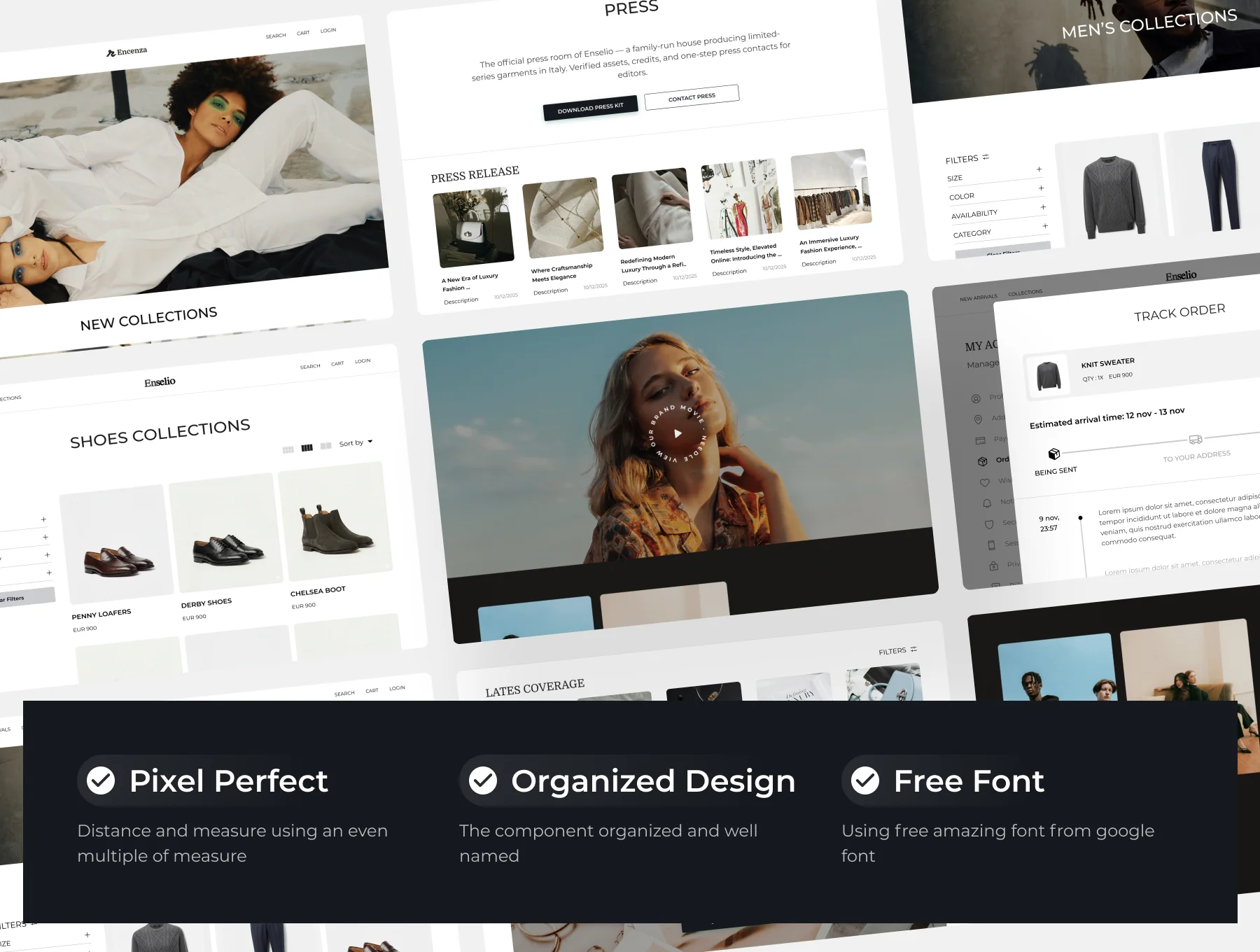 Encenza — Fashion E-Commerce Website UI Kit 2