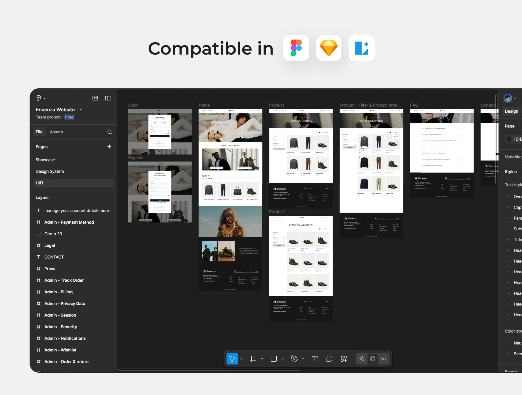 Encenza — Fashion E-Commerce Website UI Kit 5