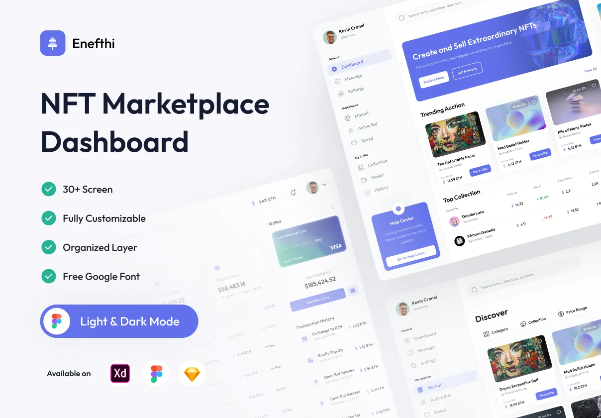 Enefthi - NFT Marketplace Dashboard