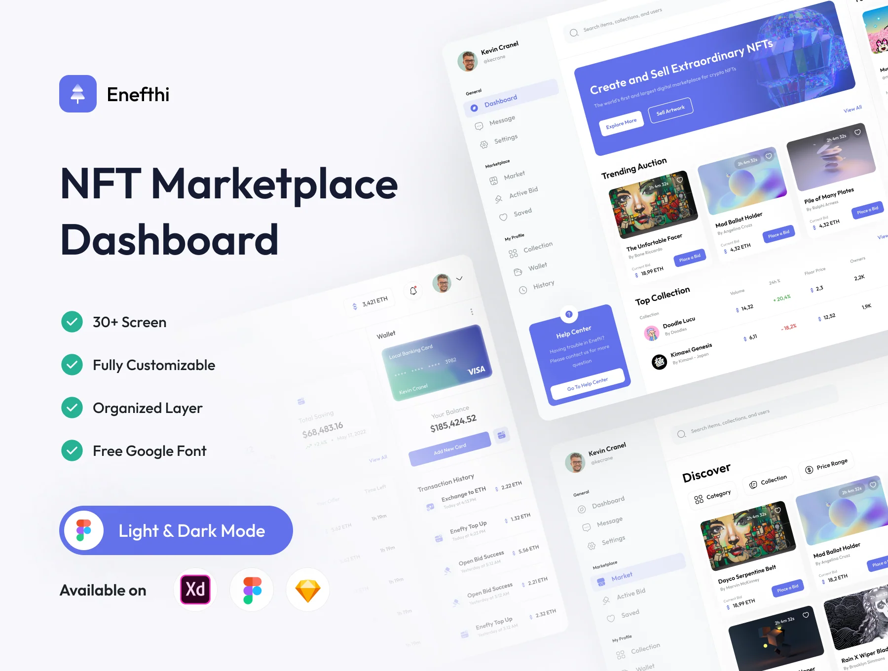 Enefthi - NFT Marketplace Dashboard