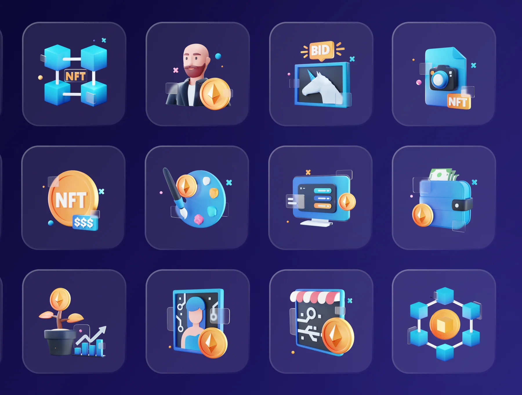 Enefty - NFT 3D Icon Set 8