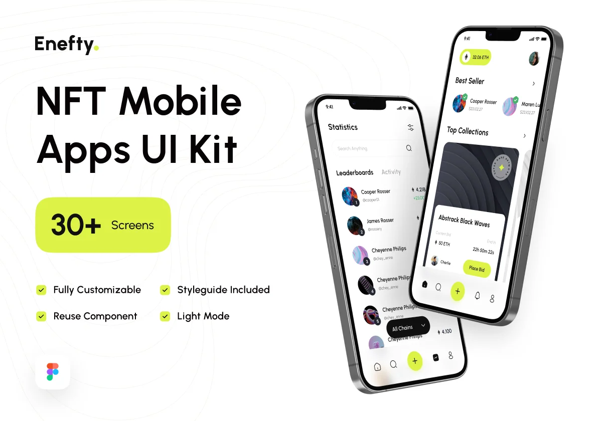 Enefty - NFT Mobile Apps UI Kit