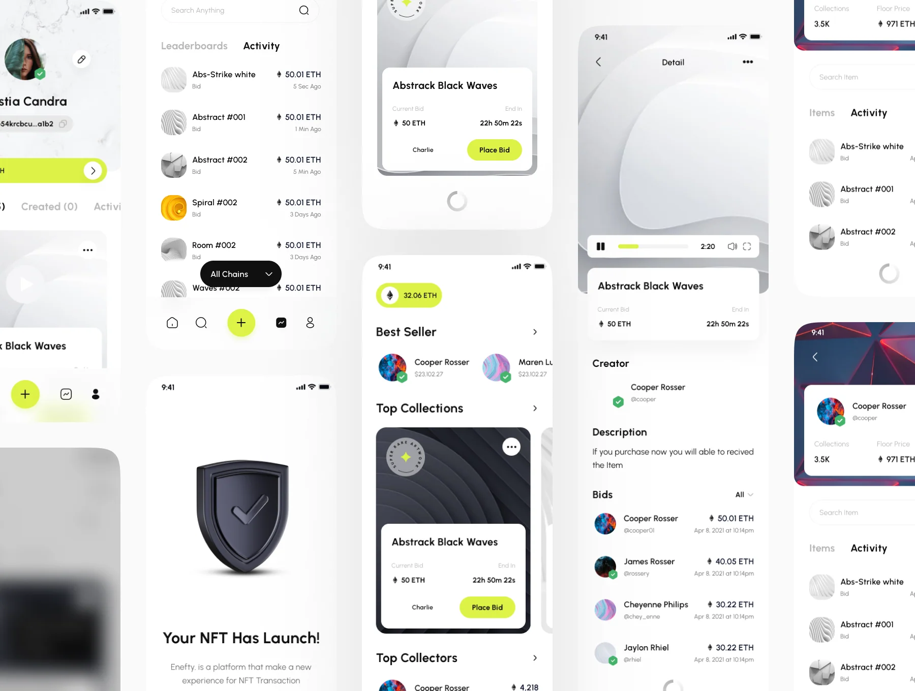 Enefty - NFT Mobile Apps UI Kit 3