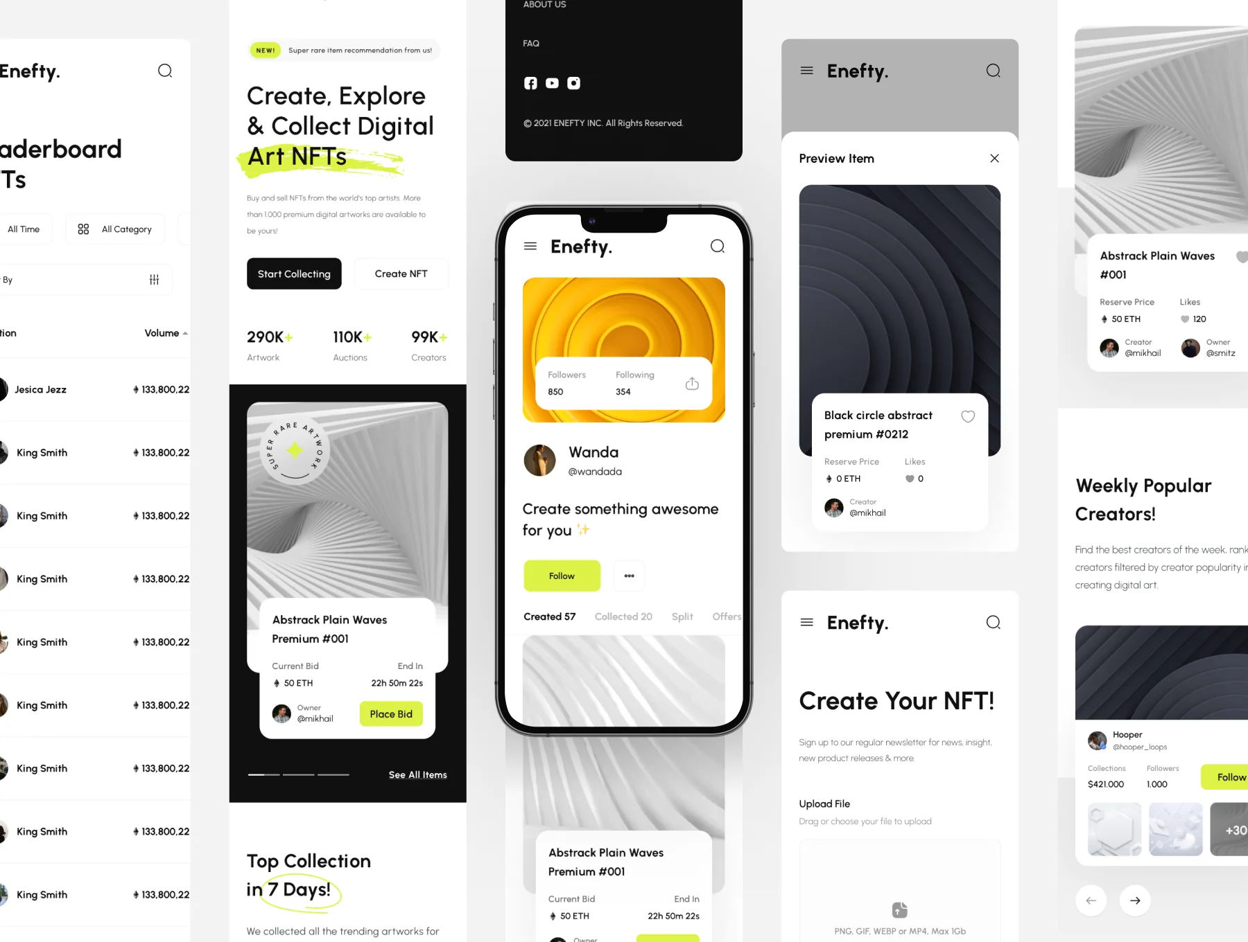 Enefty - NFT Website UI Kit 4