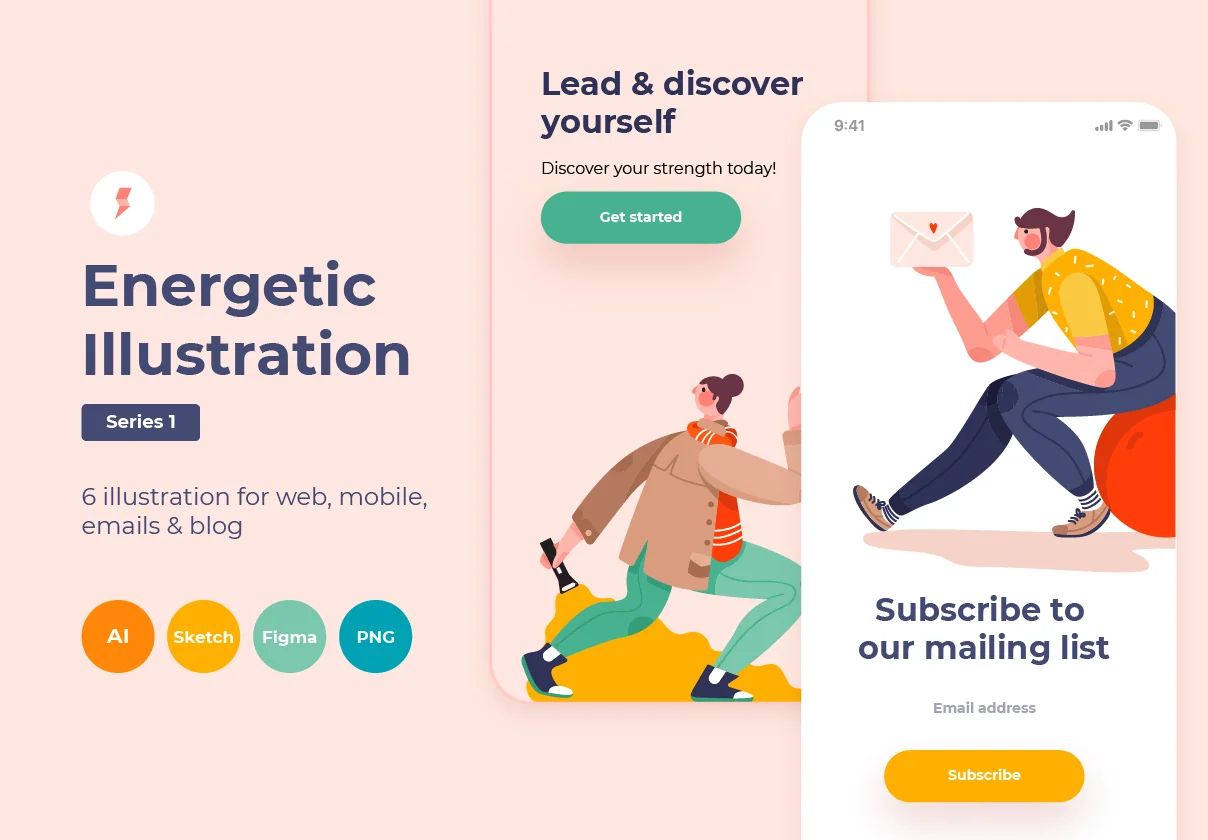 Energetic Illustration Series 1