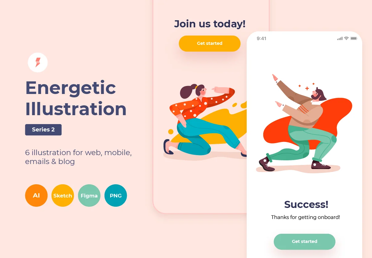 Energetic Illustration Series 2