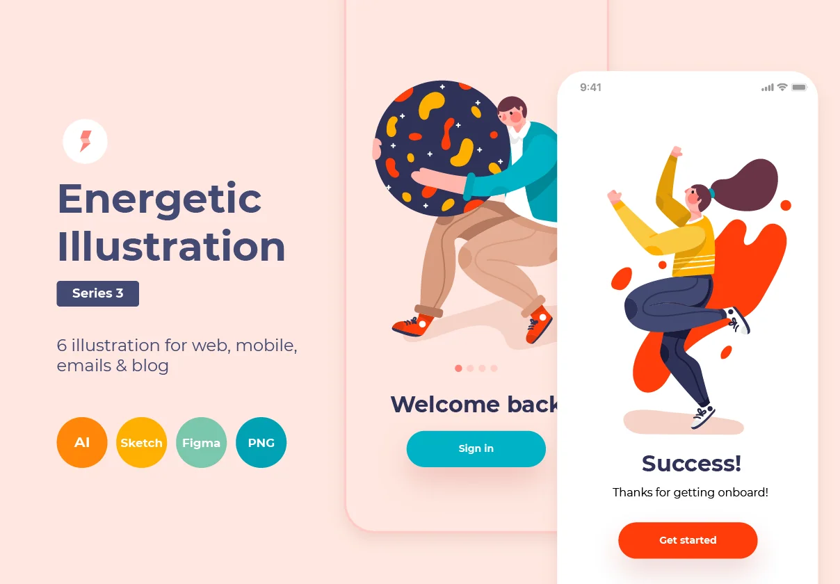 Energetic Illustration Series 3