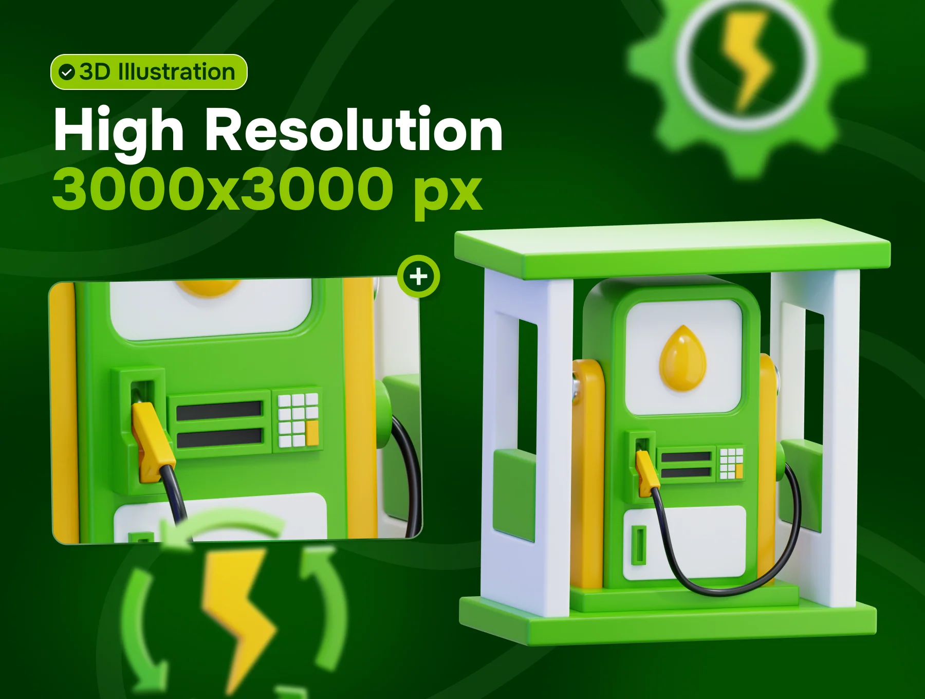 Energy 3D Icon Set 3