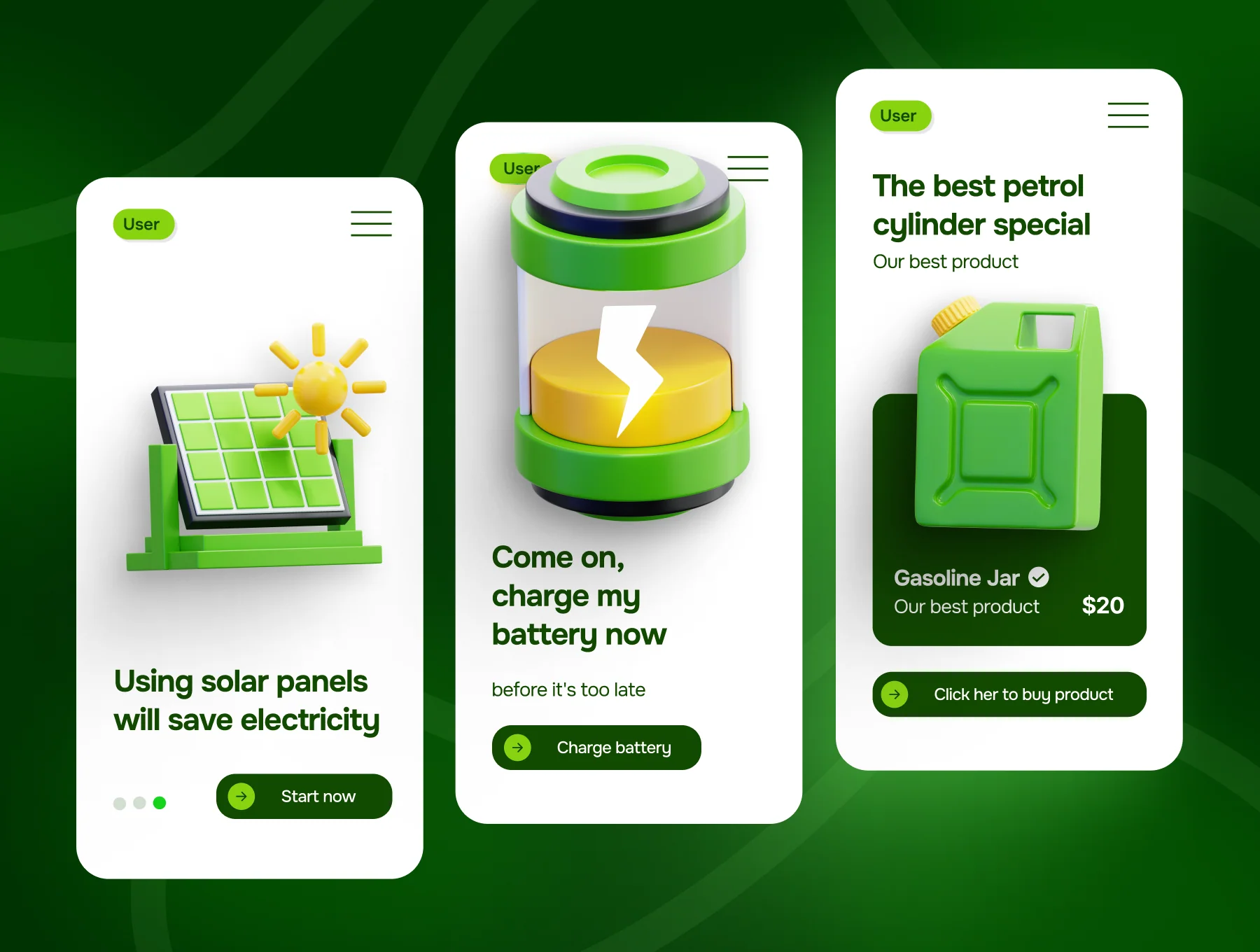 Energy 3D Icon Set 5