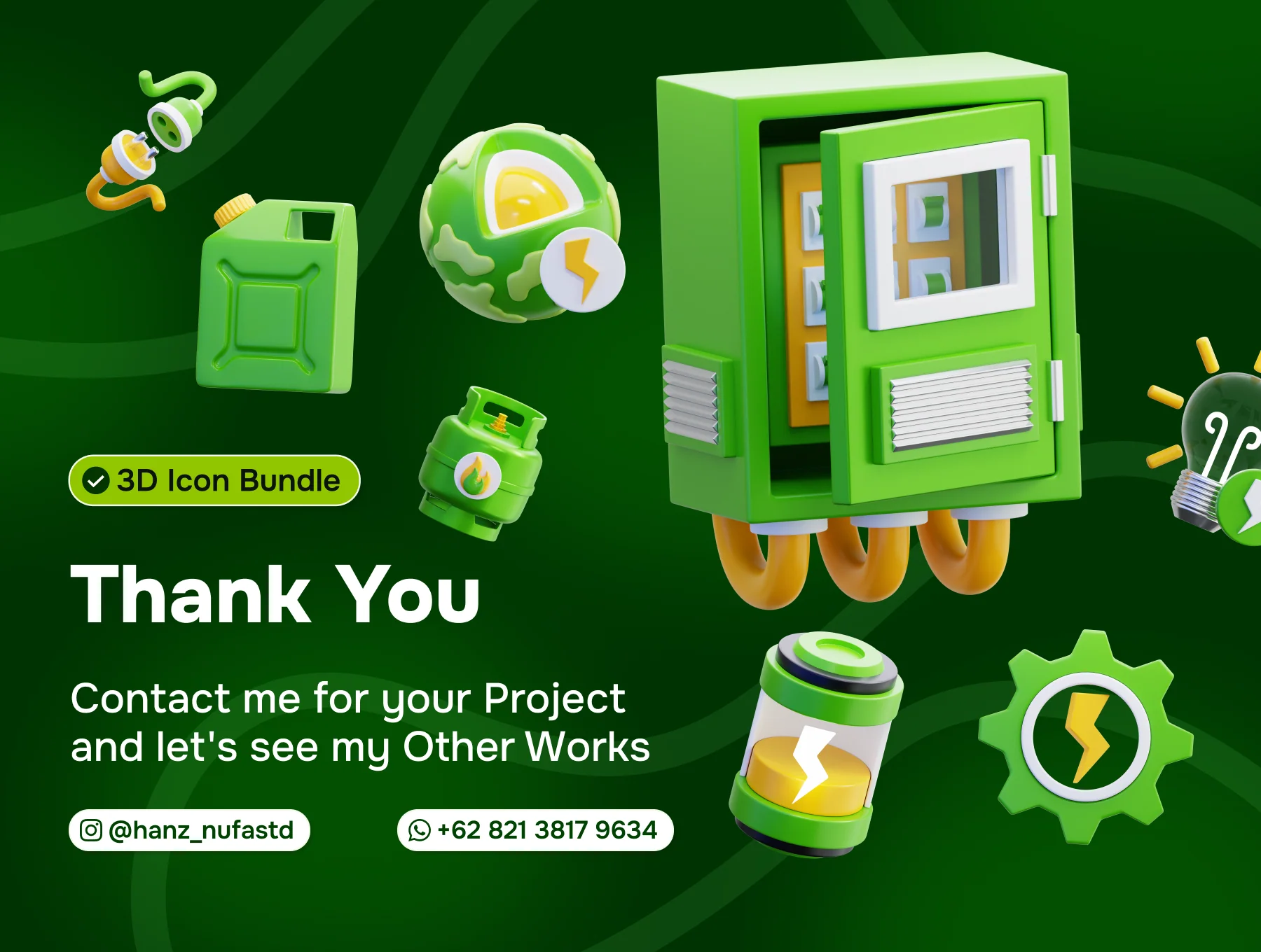 Energy 3D Icon Set 6