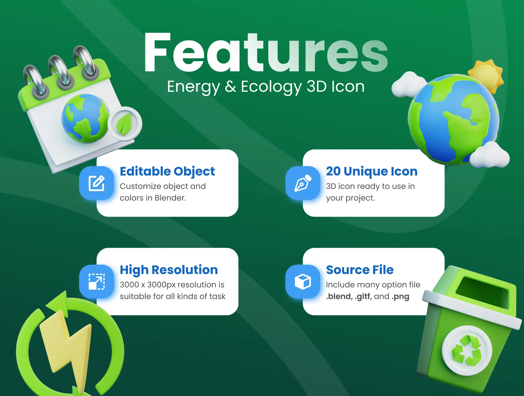Energy & Ecology 3D Icon 2