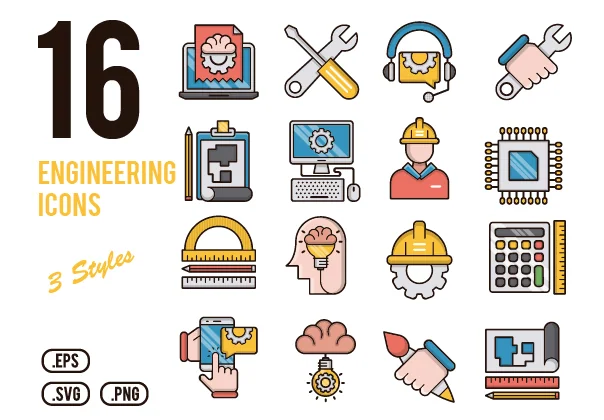 16 Engineering Icons