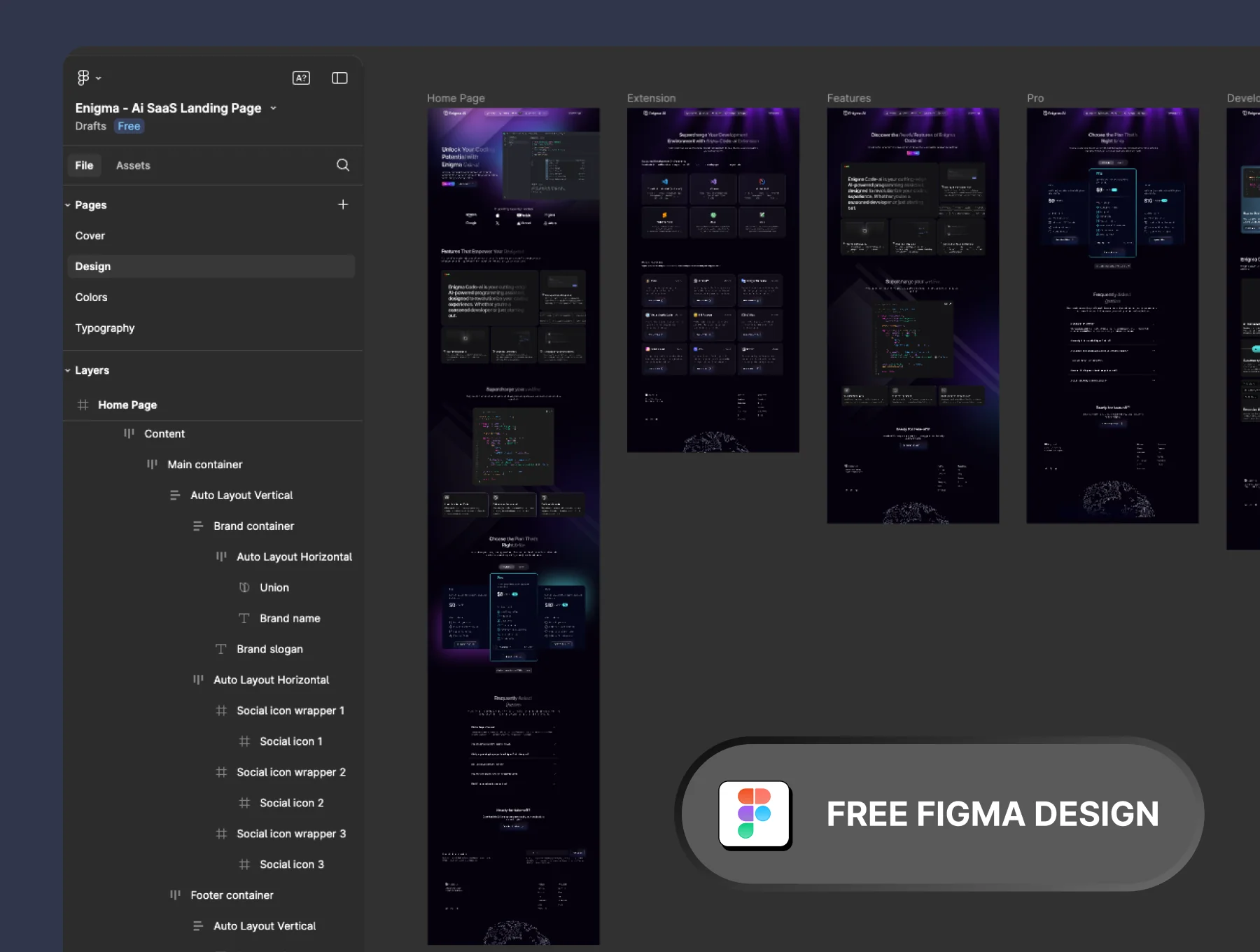 Enigma - Landing Page Framer Template 4