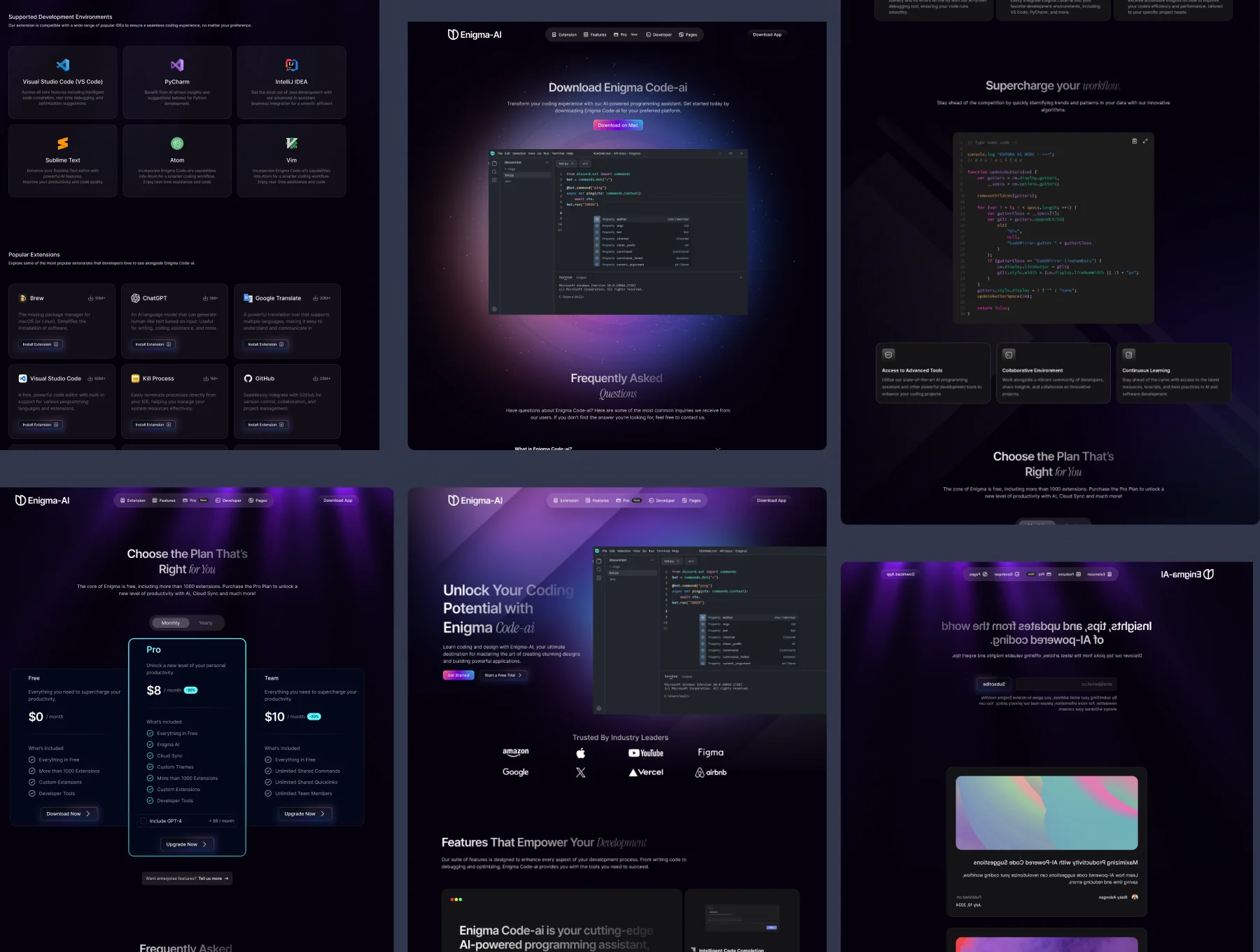 Enigma - Landing Page Framer Template 5