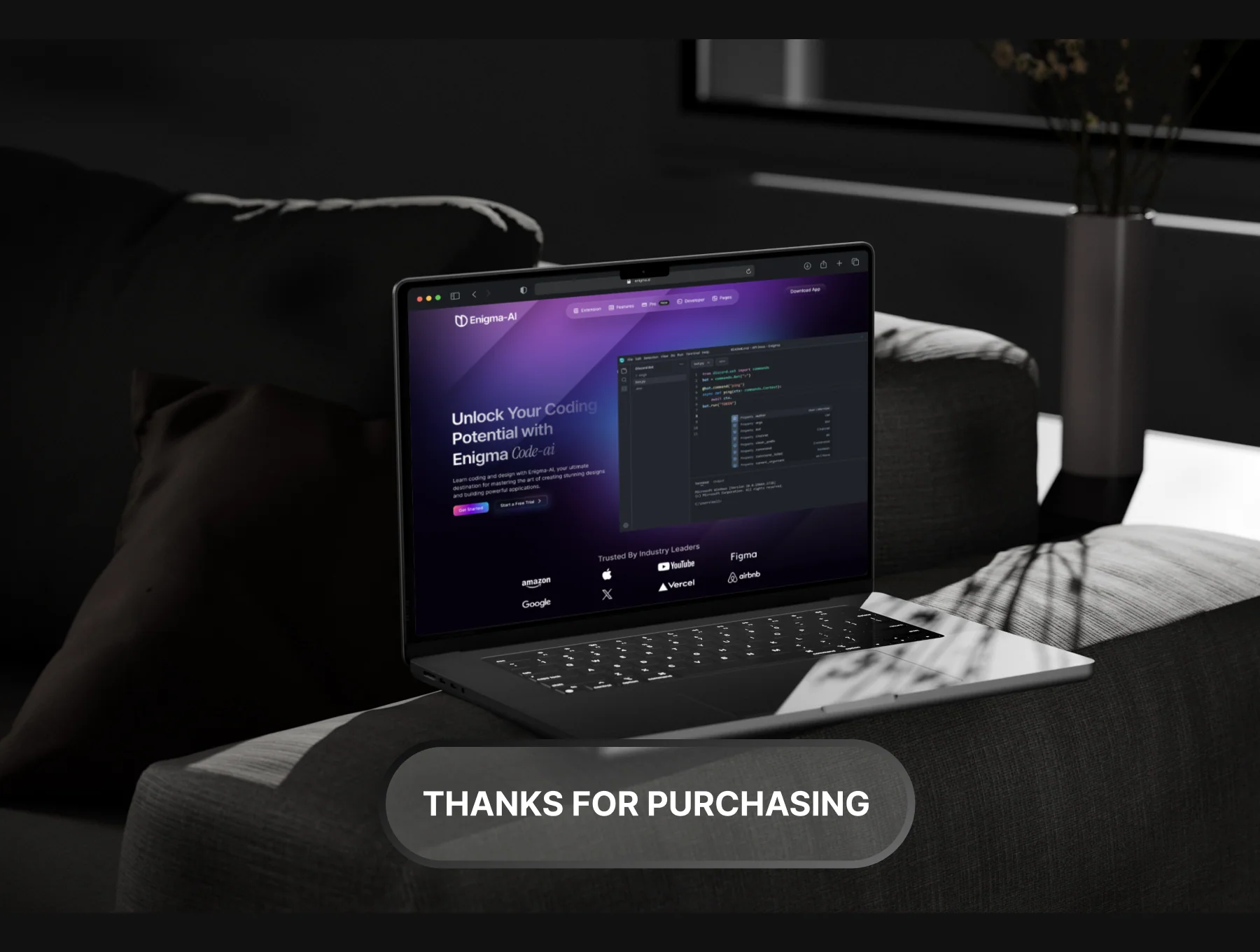 Enigma - Landing Page Framer Template 6