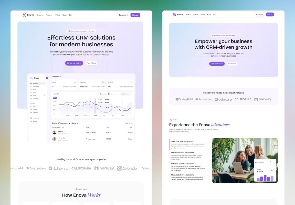 Enova — Multi-Layout SaaS & Tech Template