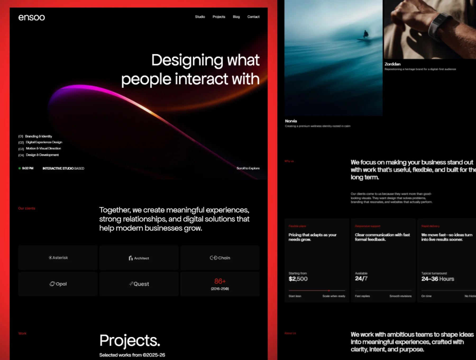 Ensoo — Creative Studio Website Template 2