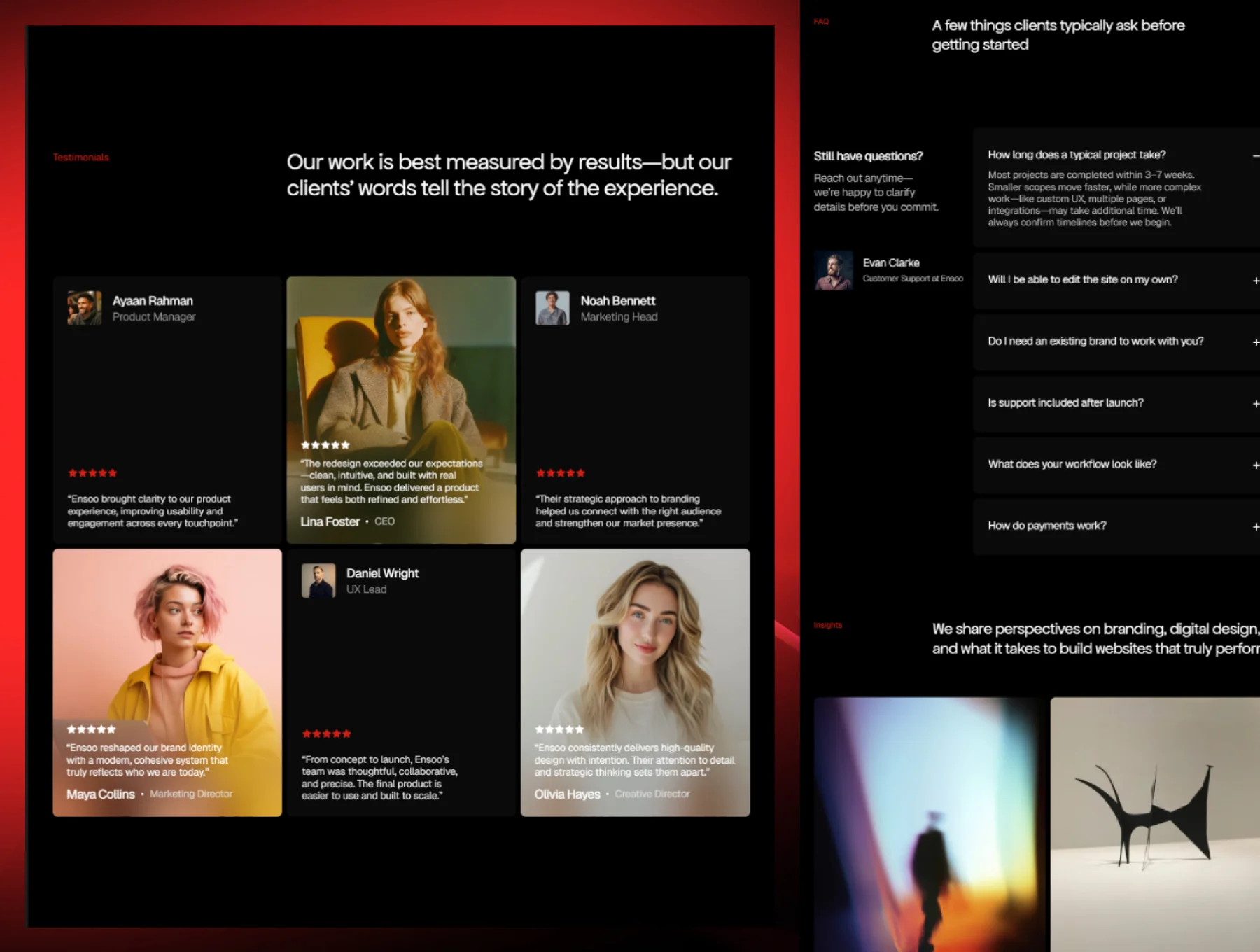 Ensoo — Creative Studio Website Template 3