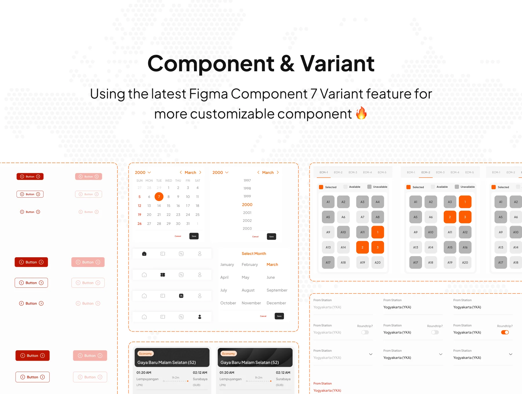 Entrain - Train Ticket Mobile App UI Kit 3