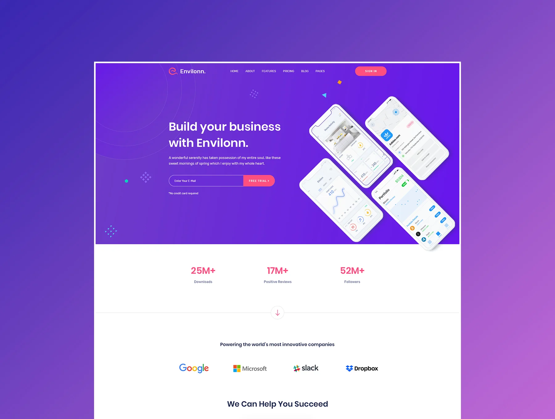 Envilonn – Saas, Software & App Landing Page 6