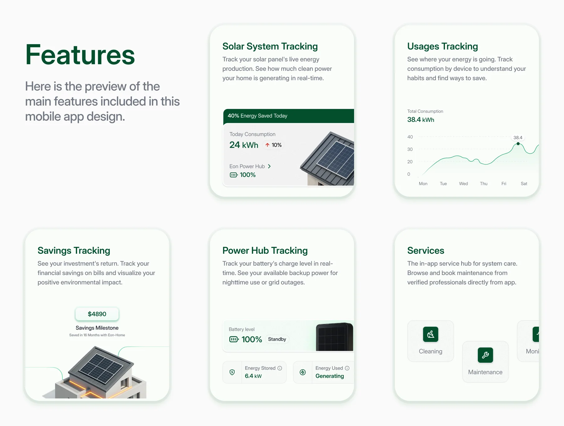 Eon - Home Solar Panel Management UI Kit 4
