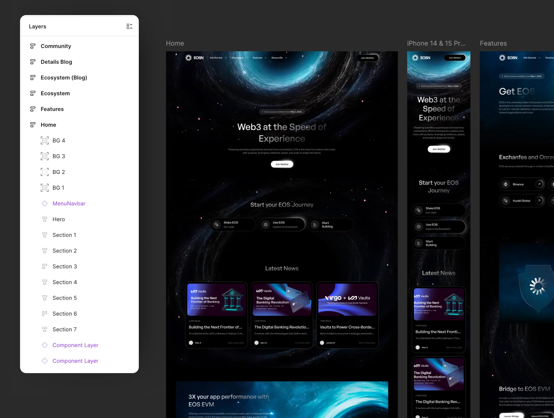 EOSN – Dark Crypto Landing Kit 4
