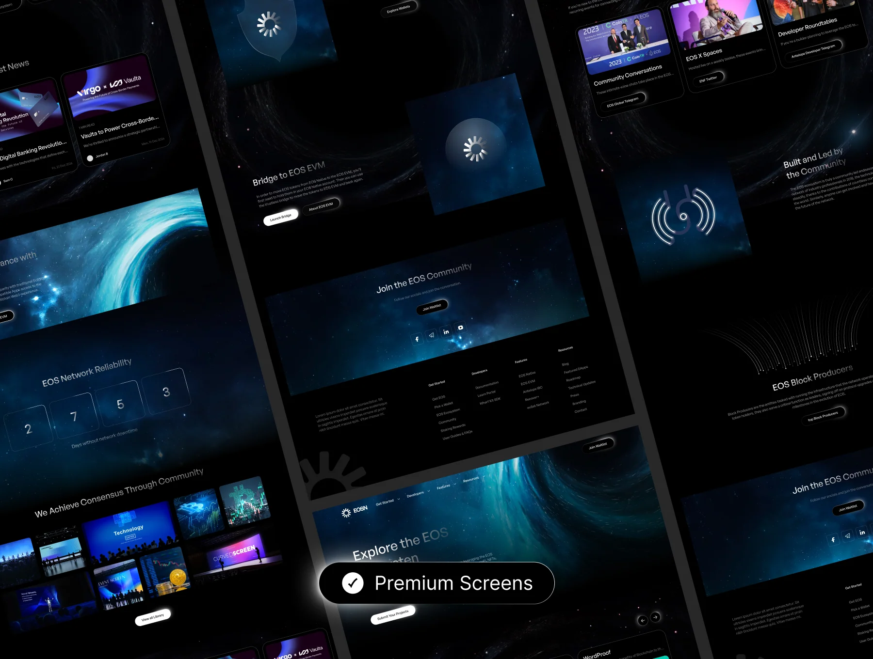 EOSN – Dark Crypto Landing Kit 5