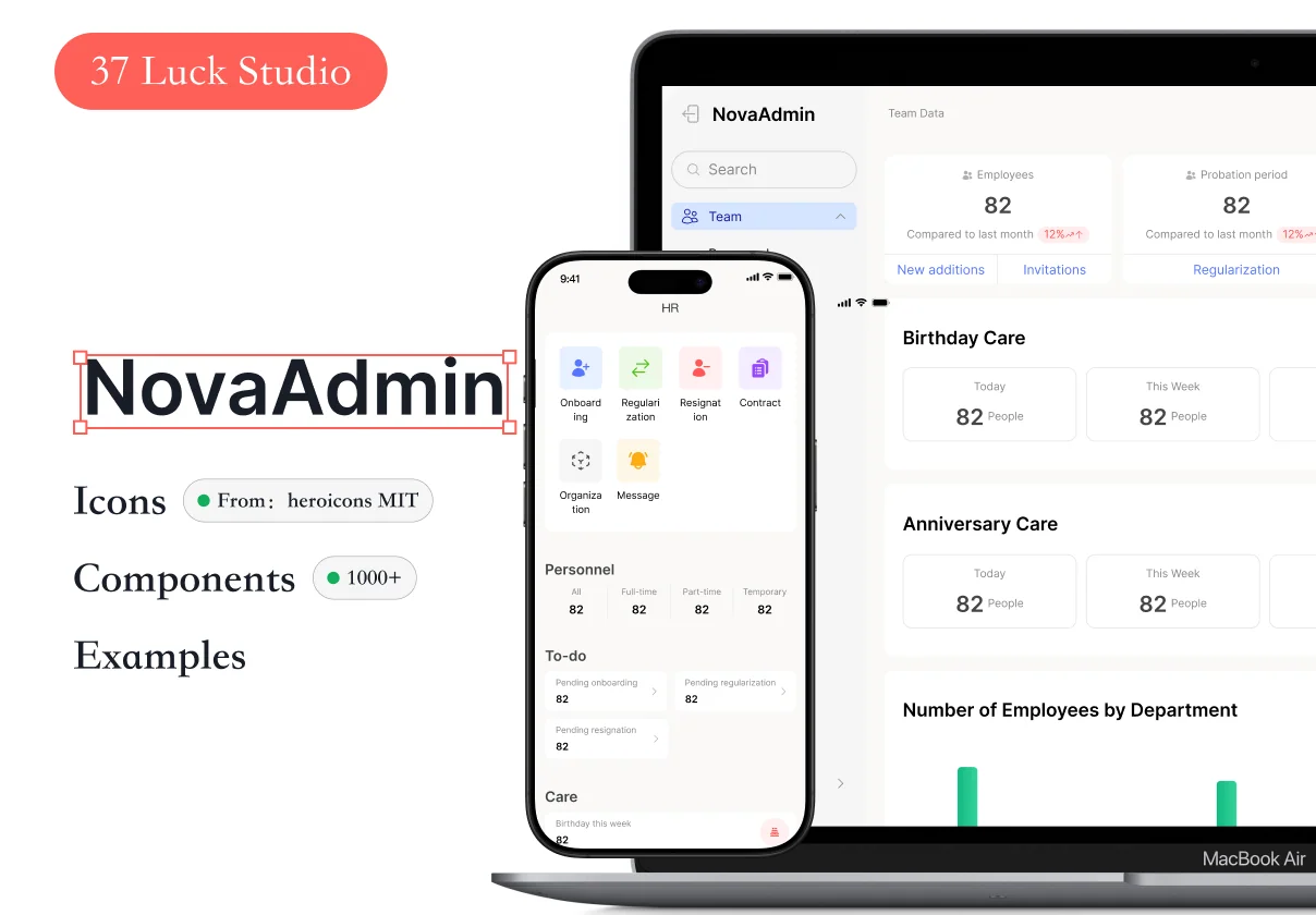 EP1-NovaAdmin：Figma Components + Icons + Use Cases