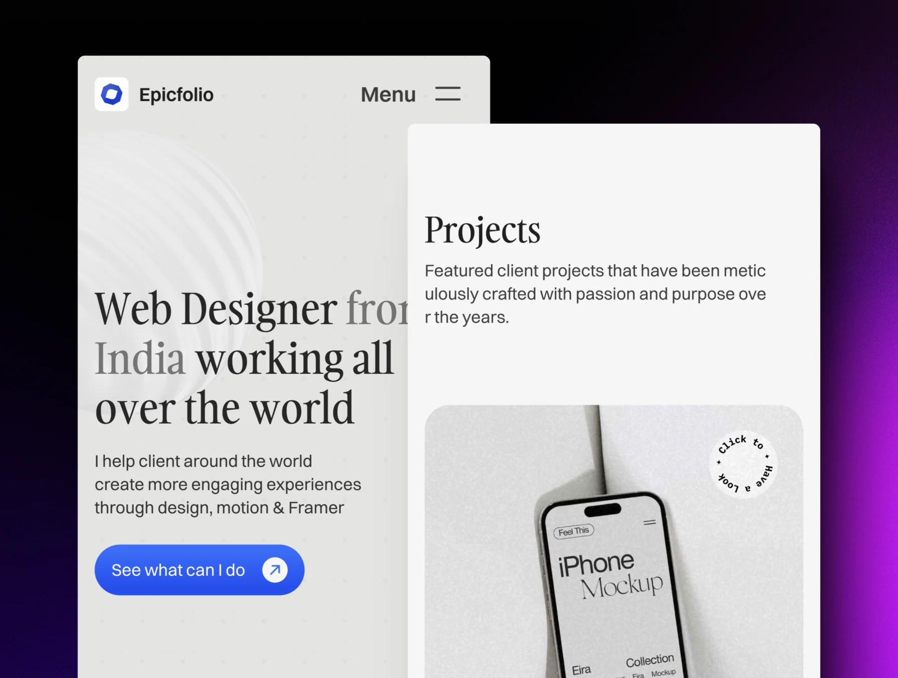 Epicfolio - Personal Portfolio Template 2