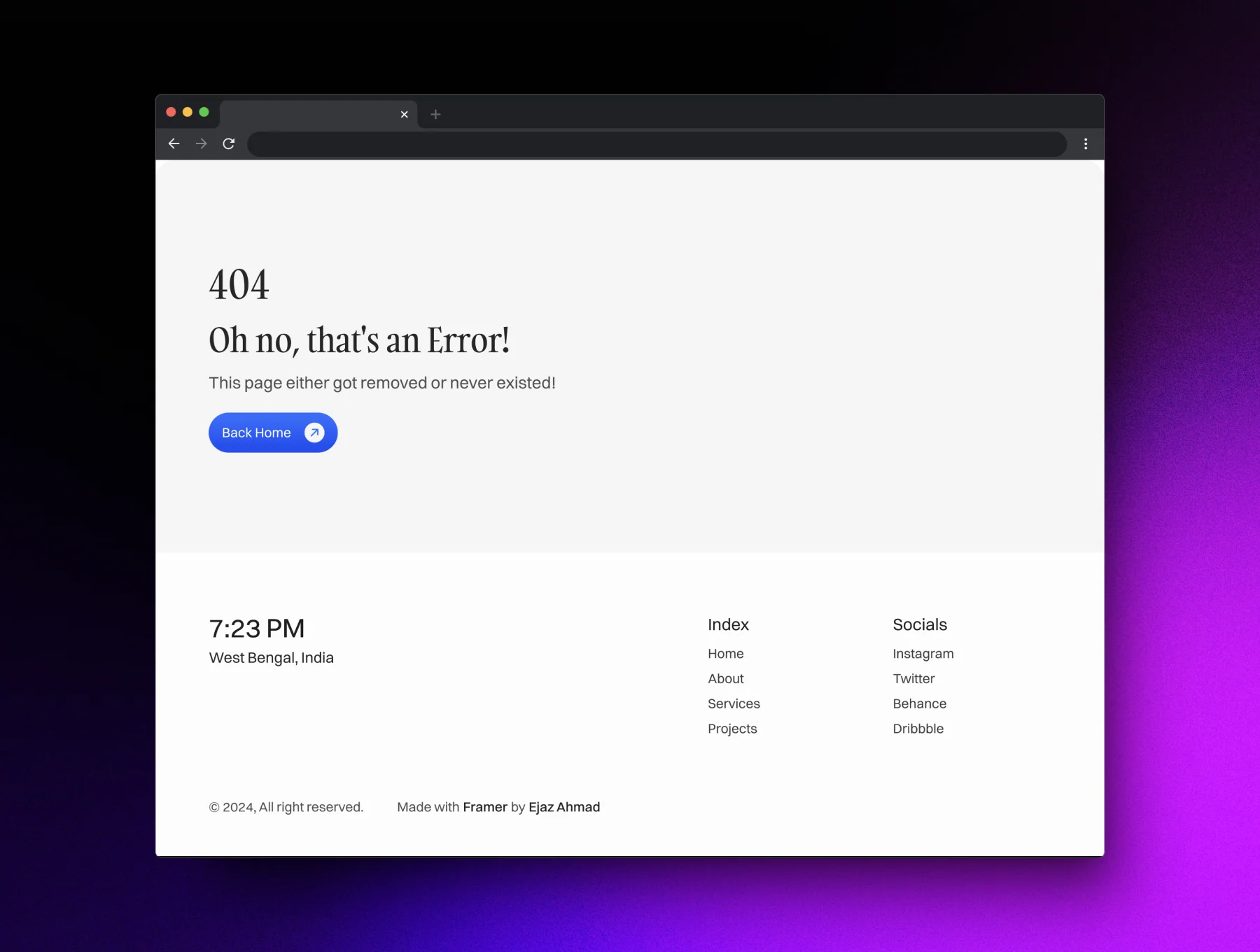 Epicfolio - Personal Portfolio Template 4