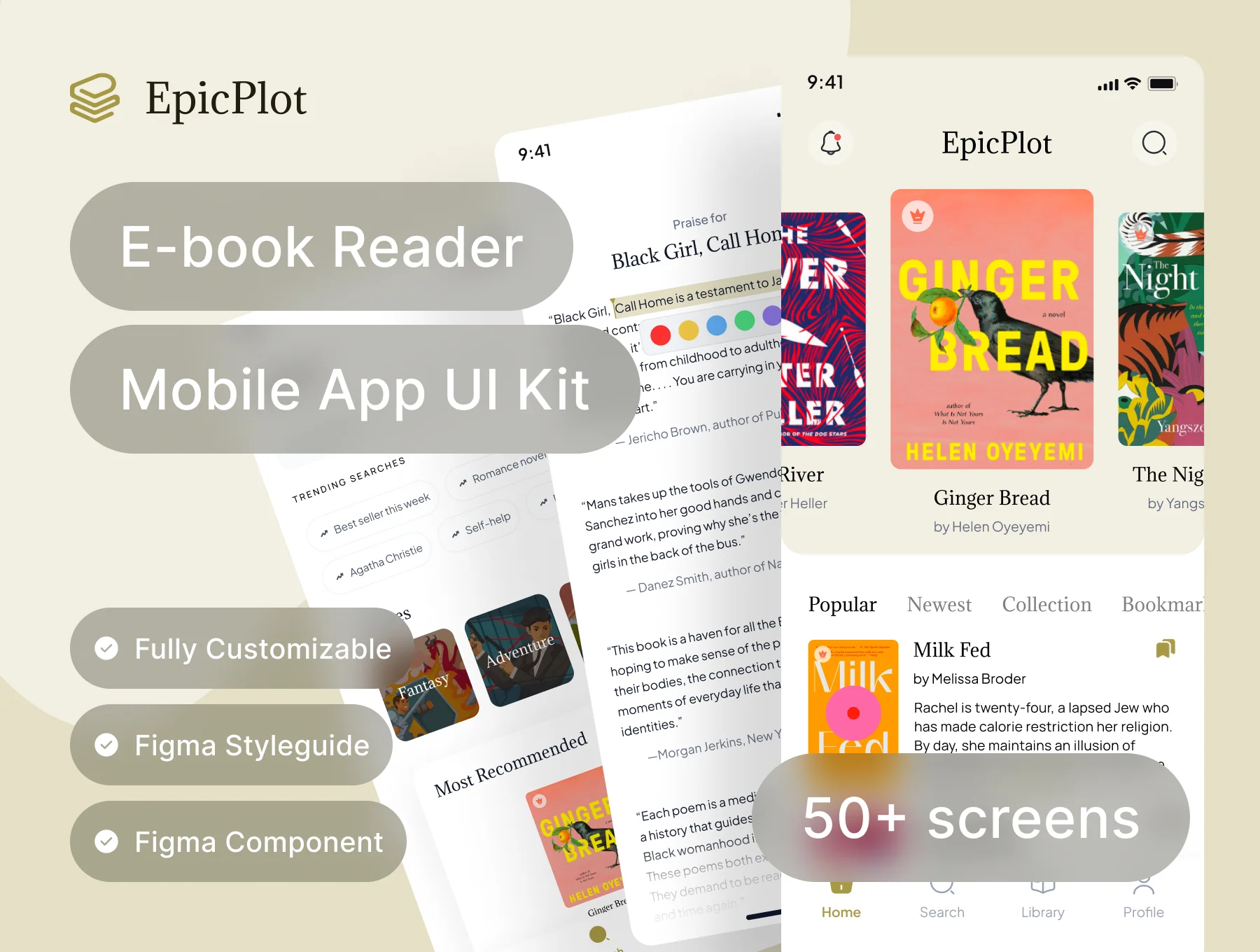 Epicplot - Ebook and Novel Reader UI Kit Template