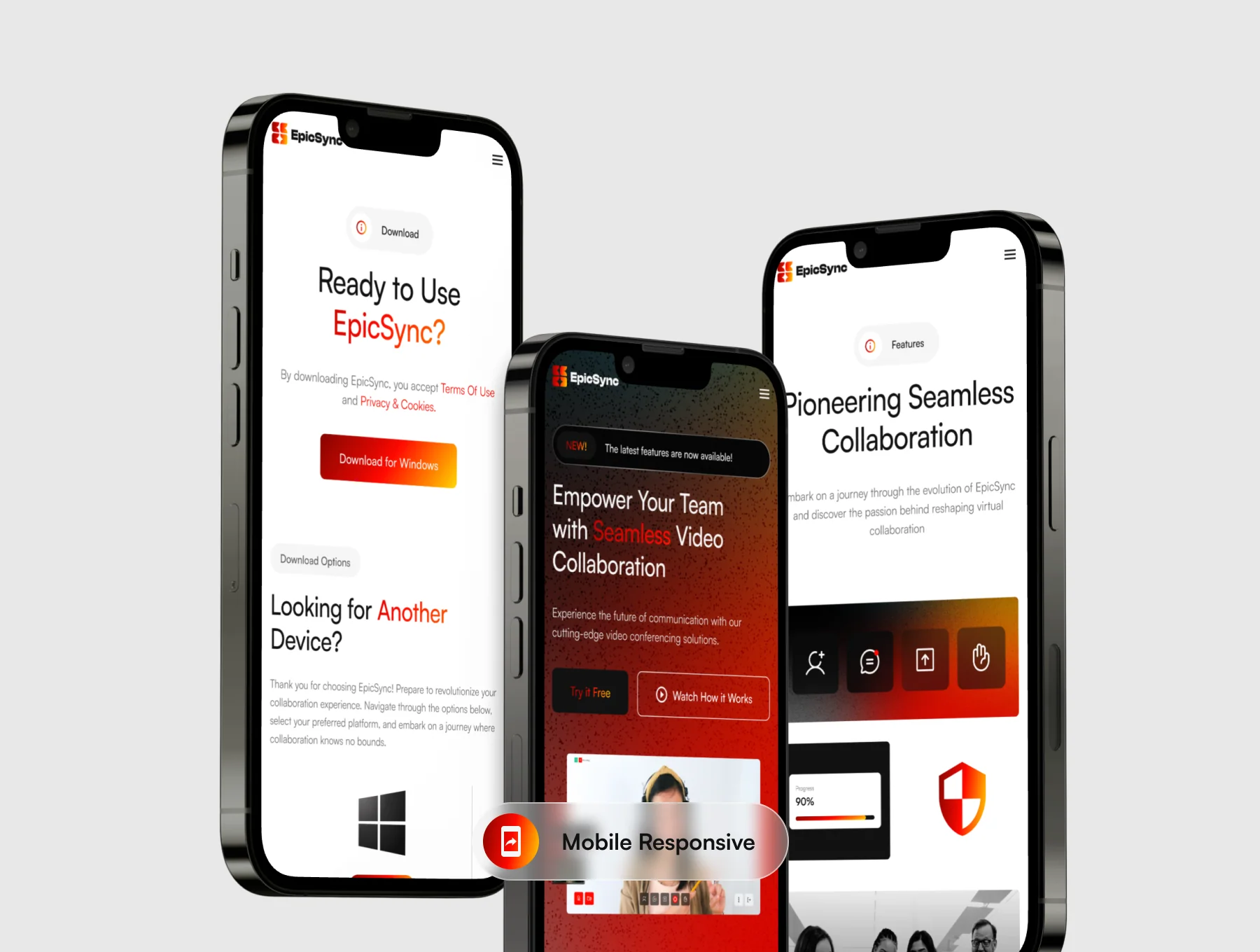 EpicSync - Intuitive SaaS Video Conferencing and Online Meeting Website UI Kit for Business 6