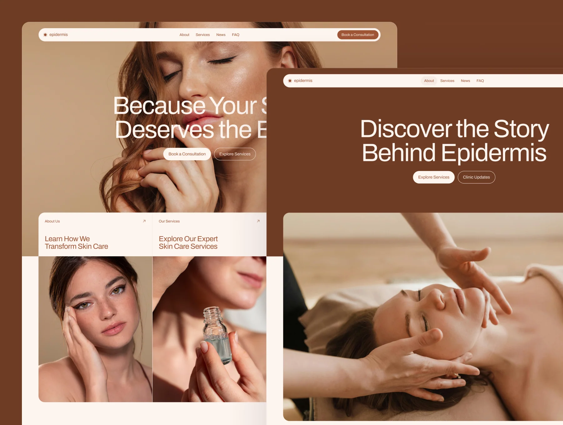 Epidermis – Skincare Clinic Website 2