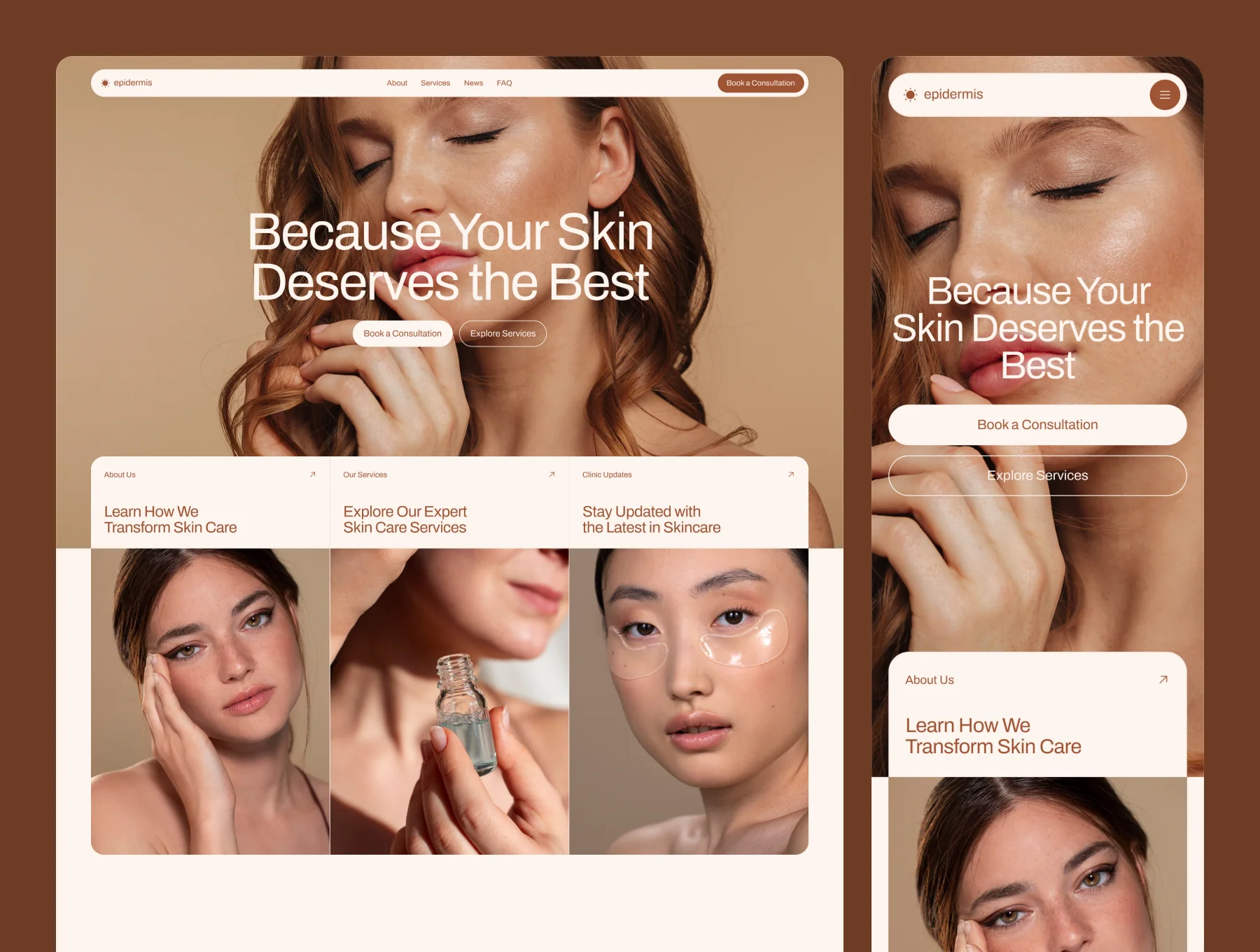 Epidermis – Skincare Clinic Website 3