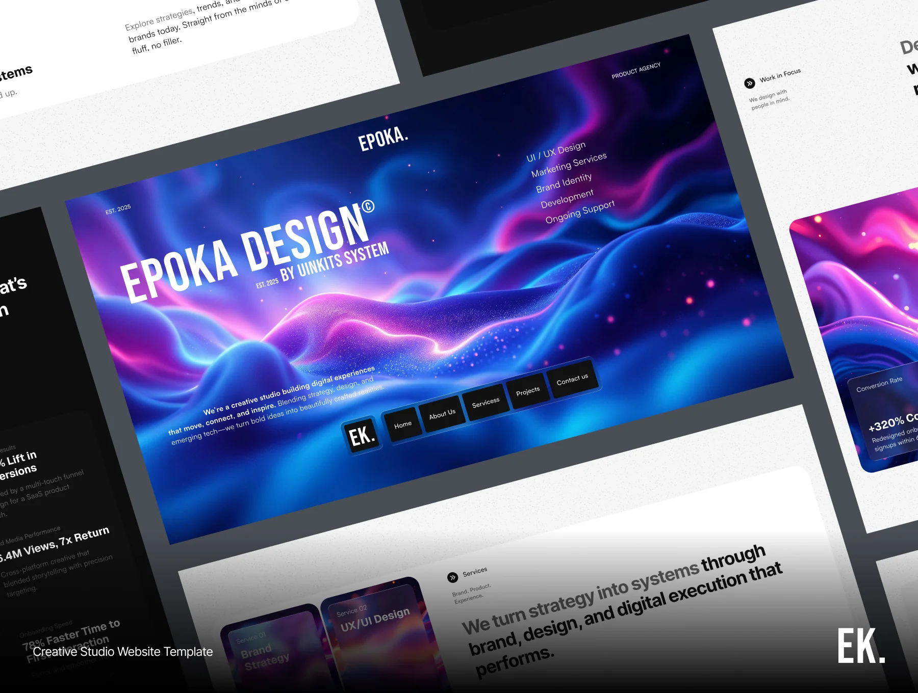 EPOKA - Creative Studio & Agency Website UI Kit 3
