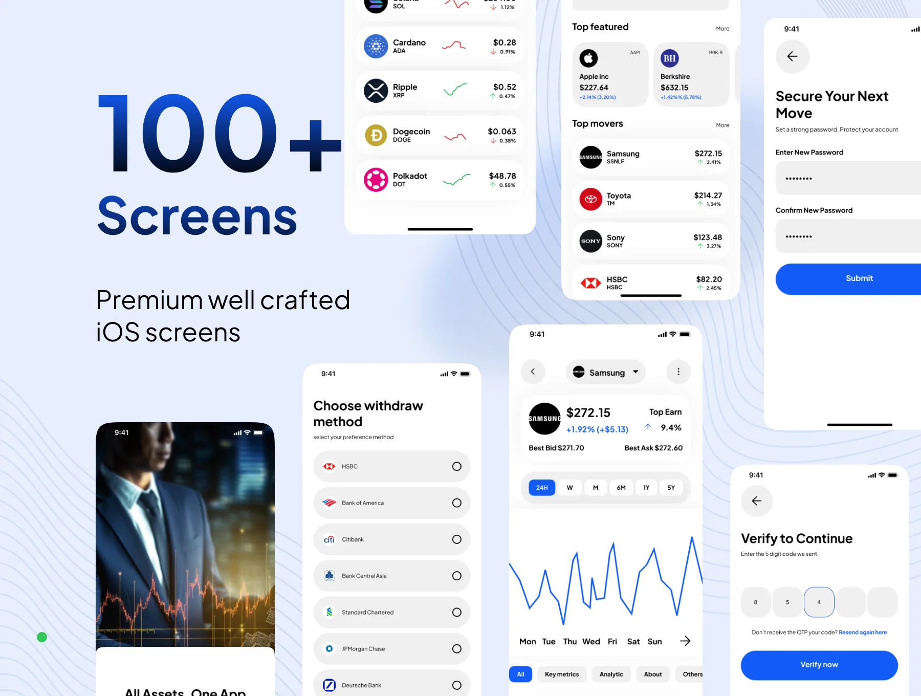 Equinox - Super App Stock Crypto Trading App UI Kit 2