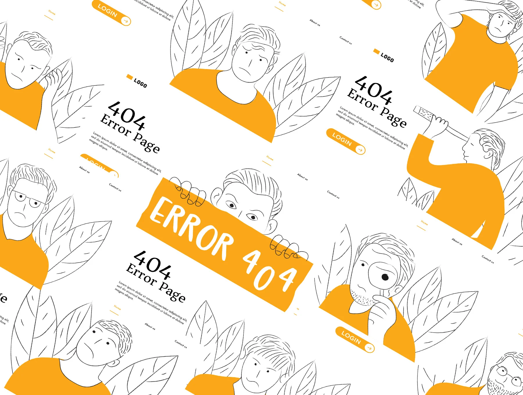 Error 404 illustrations