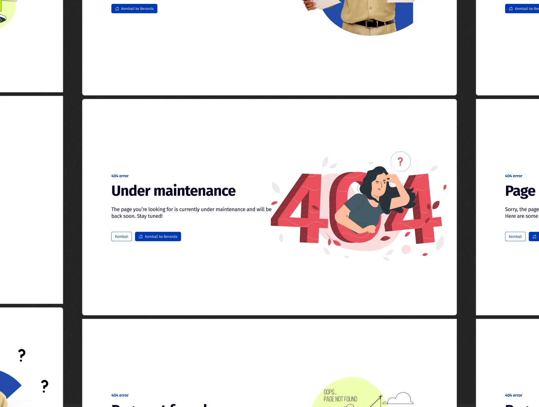 Erorr Pages Design System Kit 2