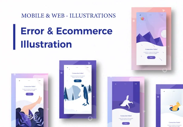 Error & Ecommerce Illustrations