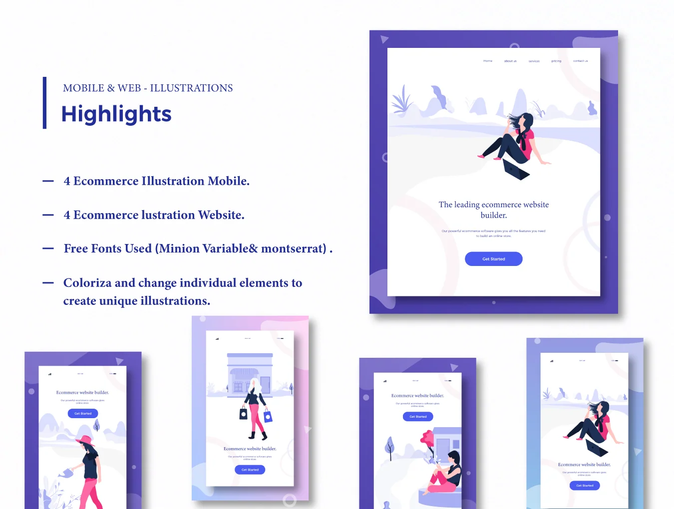 Error & Ecommerce Illustrations