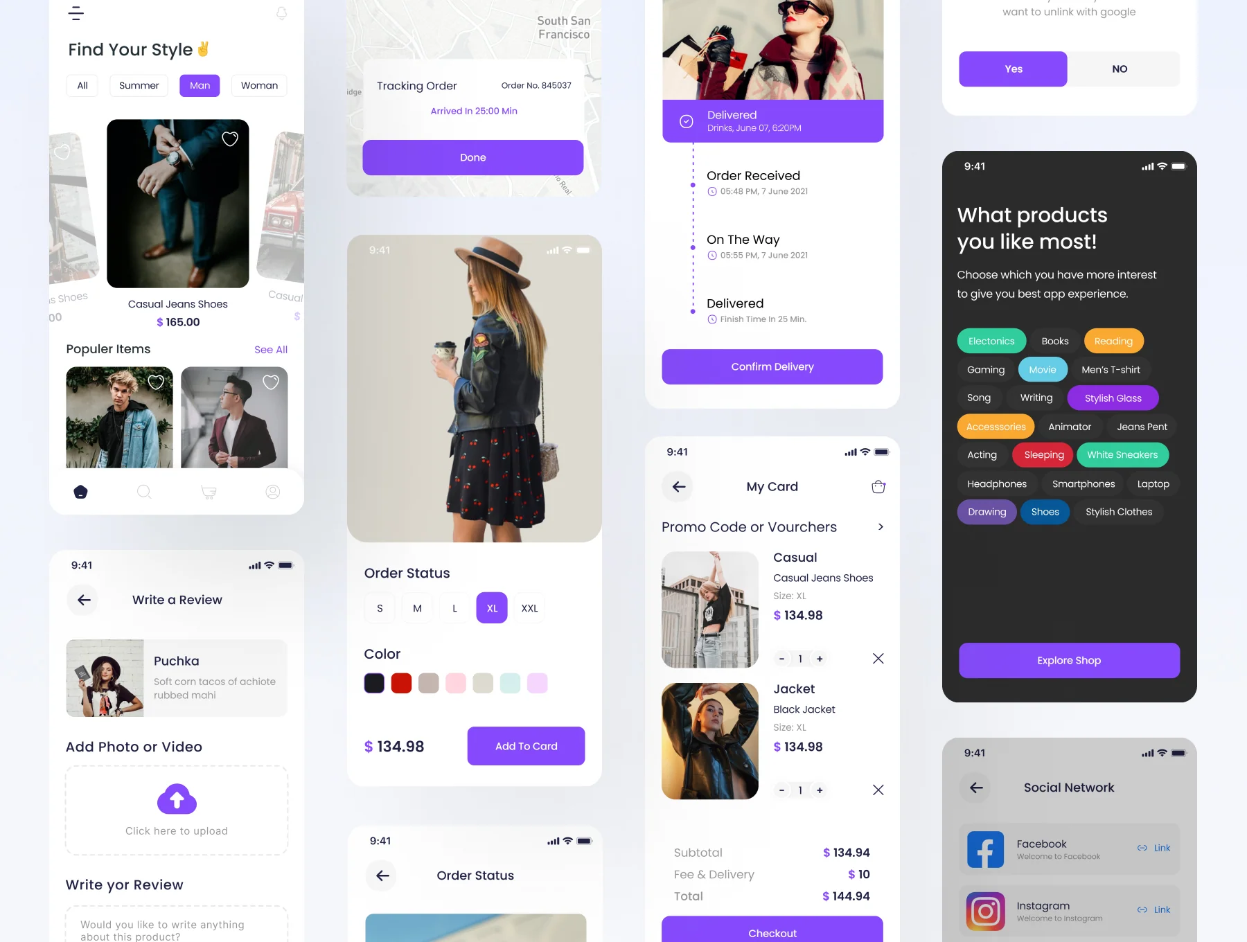 Eshop E-Commerce Mobile App UI Kit 6
